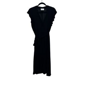 Modern Citizen Maxi Dress Button Down Tie Front Black Women's Size Medium V Neck